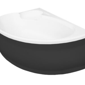 Besco Krycí panel k asymetrické vaně Finezja Nova Black P 140x95 (155x95