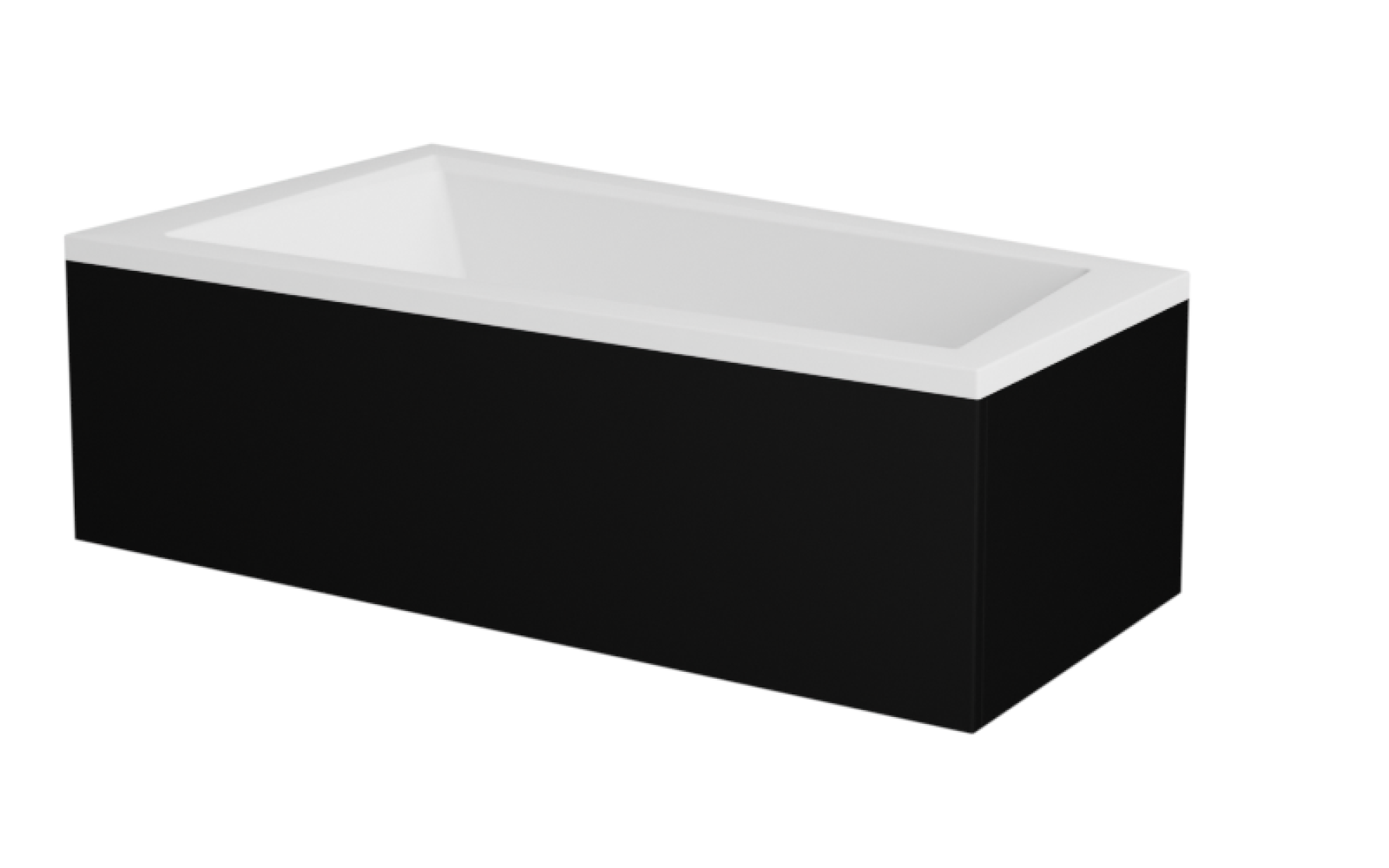 Besco Krycí panel k asymetrické vaně Intima Black P 150x85 (160x90)