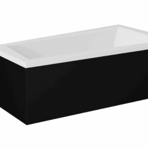 Besco Krycí panel k asymetrické vaně Intima Black P 150x85 (160x90)