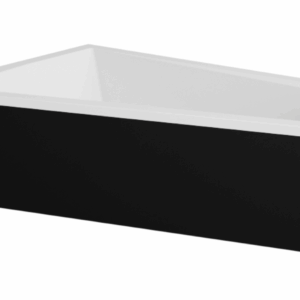 Besco Krycí panel k asymetrické vaně Intima Duo Black P 170x125 (180x125)
