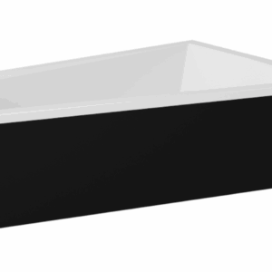 Besco Krycí panel k asymetrické vaně Intima Duo Black P 170x125 (180x125)