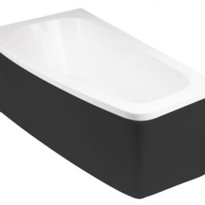 Besco Krycí panel k asymetrické vaně Luna Black P 150x80