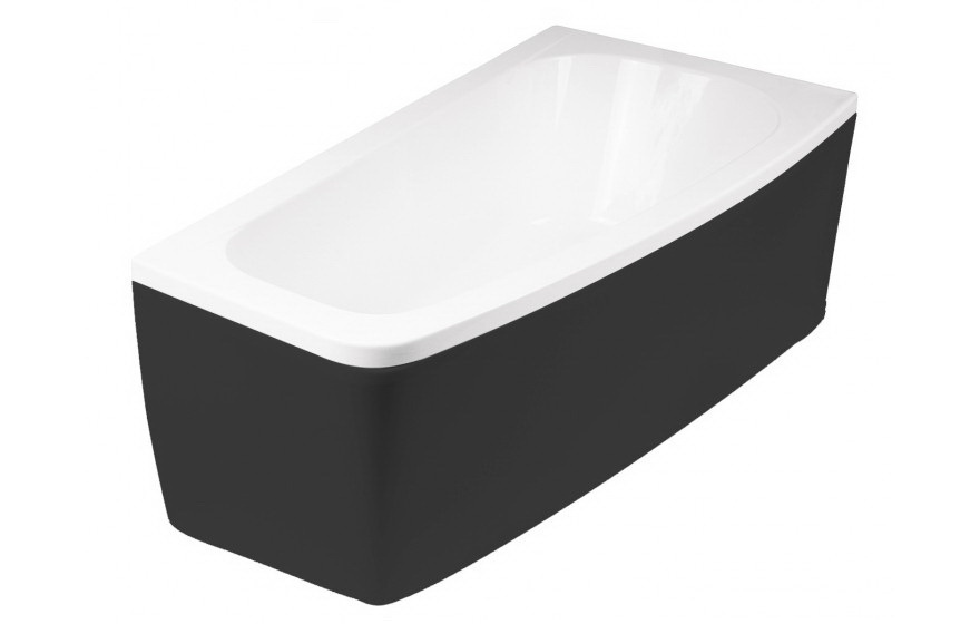 Besco Krycí panel k asymetrické vaně Luna Black P 150x80