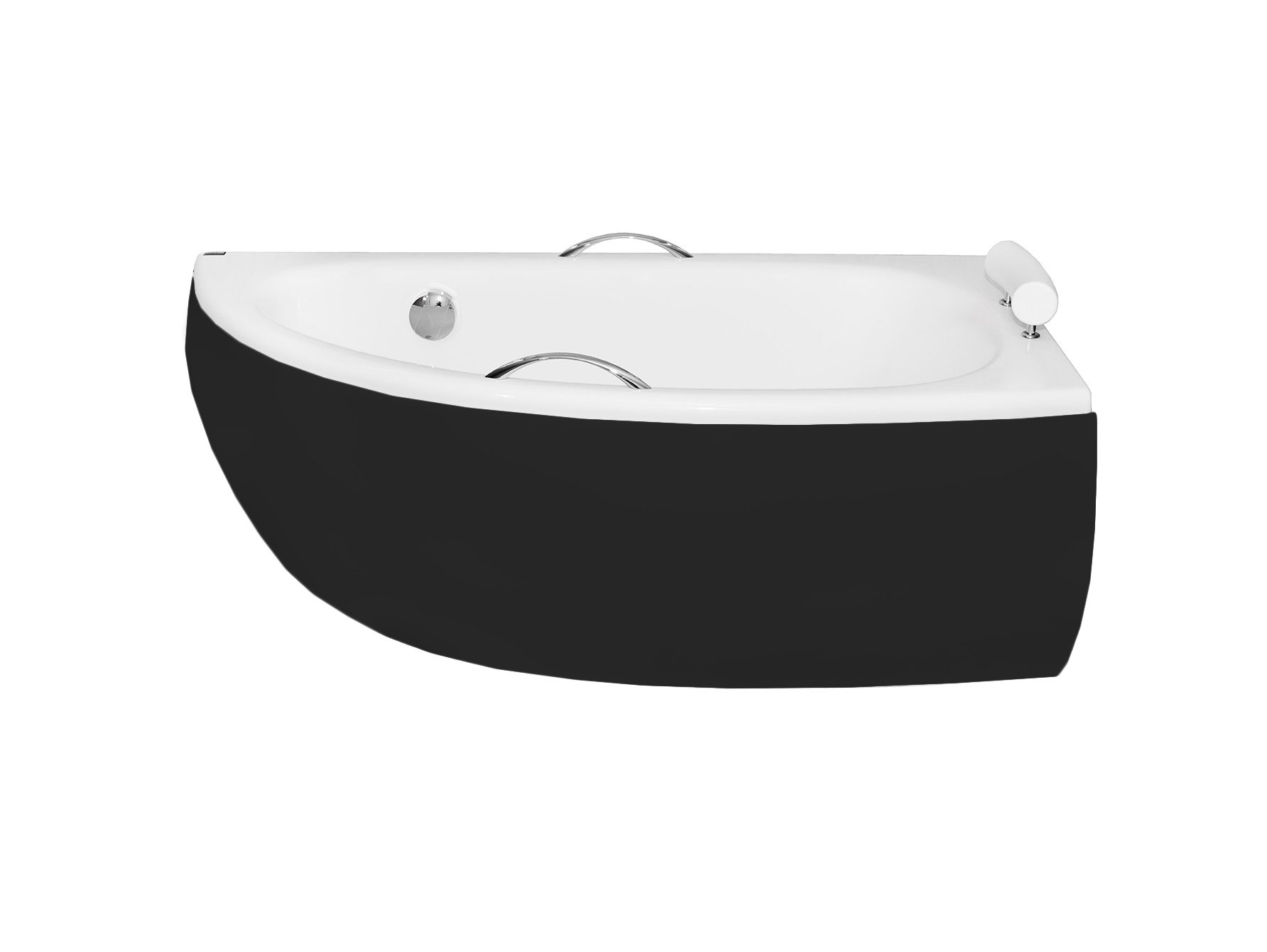 Besco Krycí panel k asymetrické vaně Milena/Milena Premium Black P 150x70
