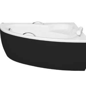 Besco Krycí panel k asymetrické vaně Natalia/Natalia Premium Black P 150x100