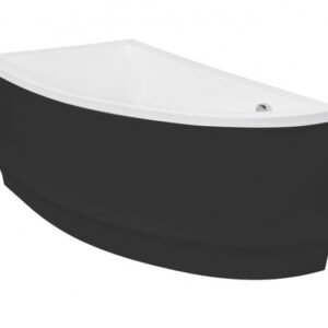 Besco Krycí panel k asymetrické vaně Praktika Black P 140x70 (150x70)