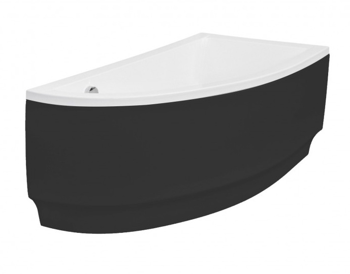 Besco Krycí panel k asymetrické vaně Praktika Black P 140x70 (150x70)