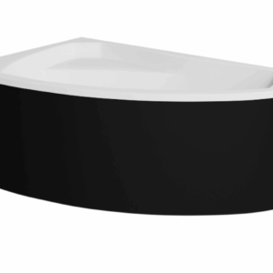 Besco Krycí panel k asymetrické vaně Rima Black P 130x85 (140x90