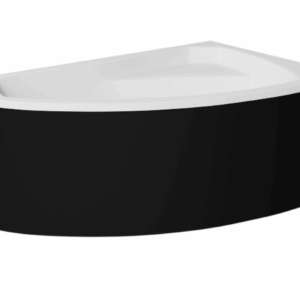 Besco Krycí panel k asymetrické vaně Rima Black P 130x85 (140x90