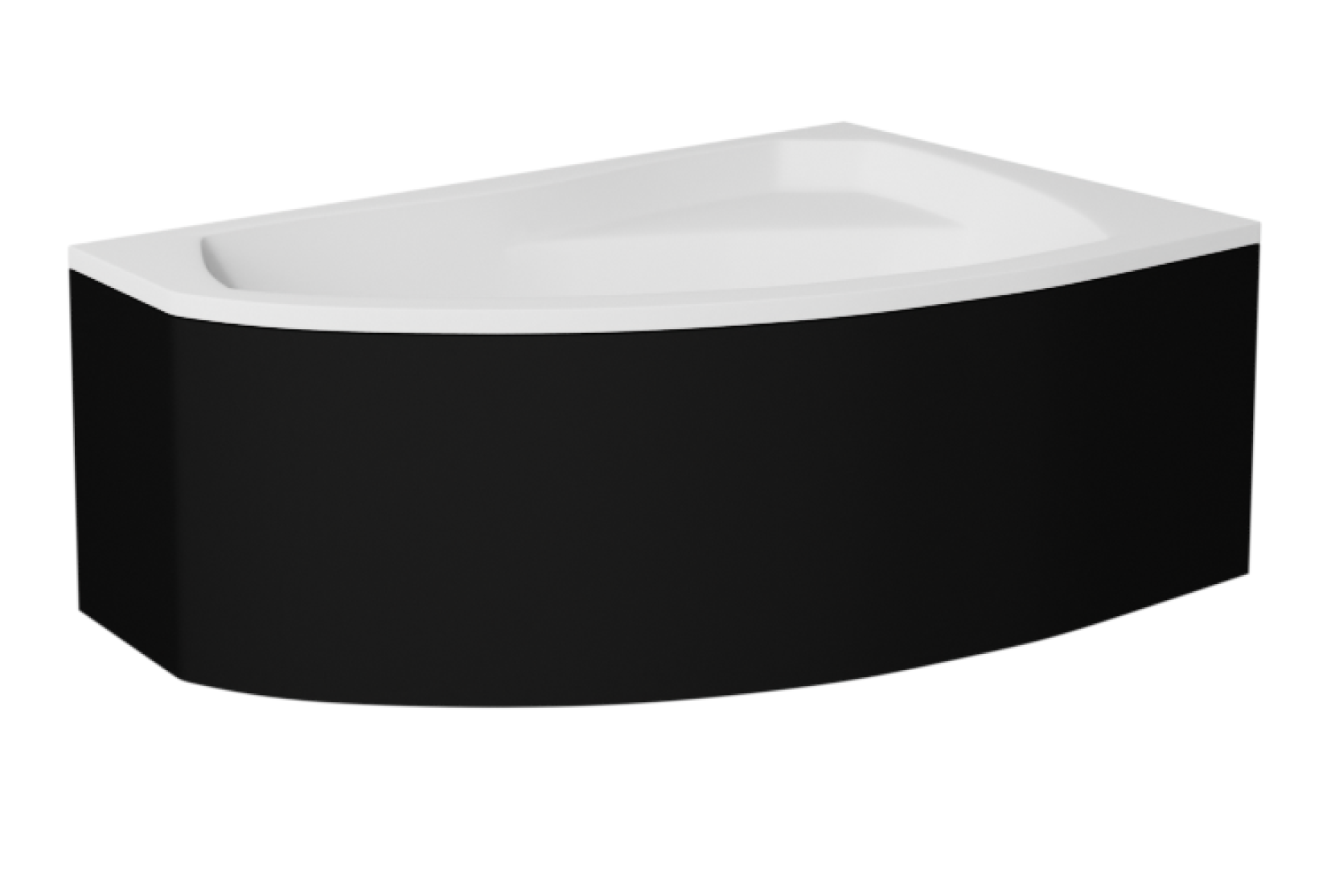 Besco Krycí panel k asymetrické vaně Rima Black P 130x85 (140x90