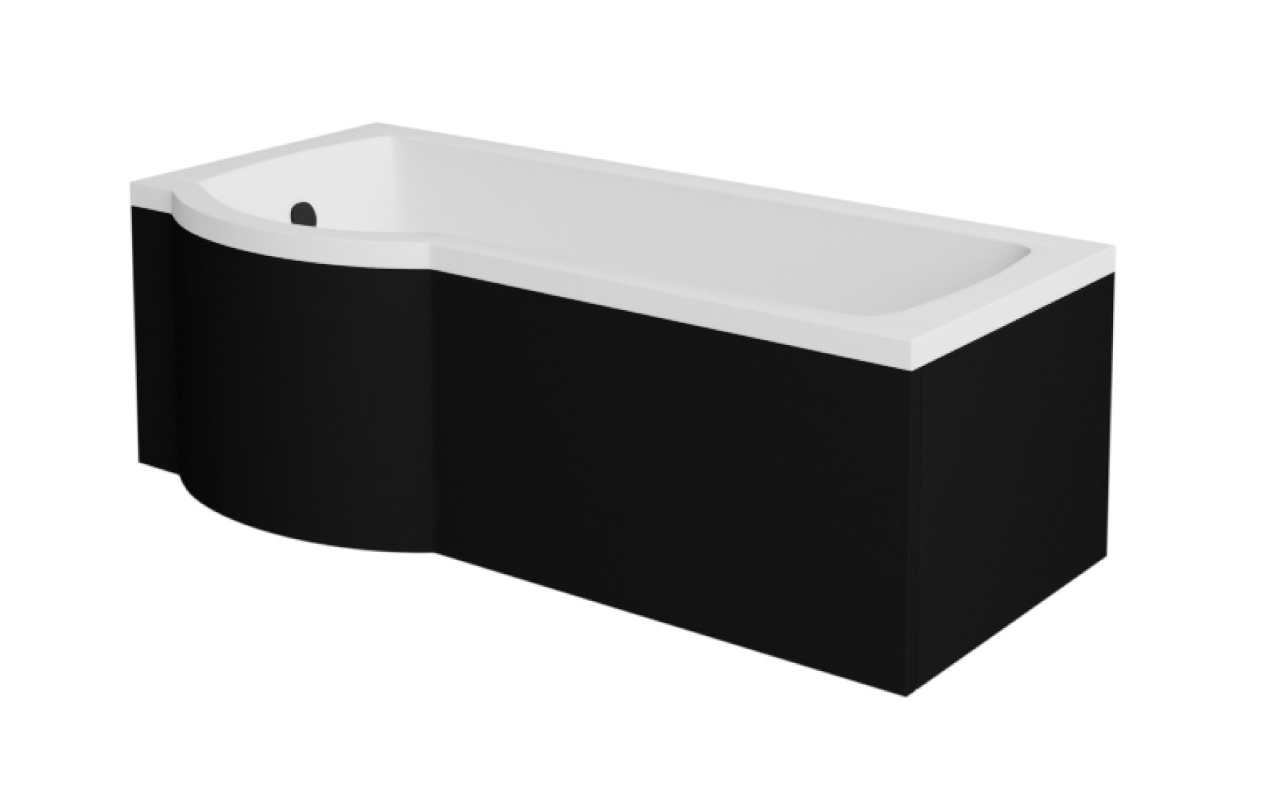 Besco Krycí panel k atypické vaně Inspiro Black P 150x70 (160x70