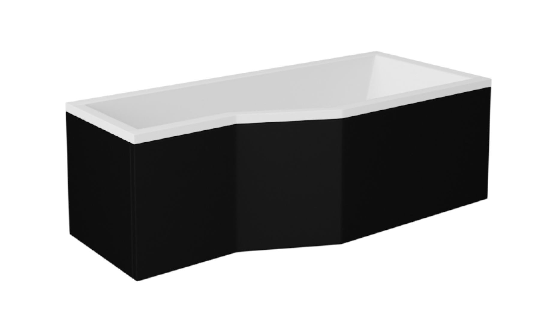 Besco Krycí panel k atypické vaně Integra Black P 150x75 (170x75)