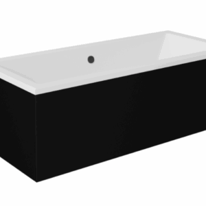 Besco Krycí panel k obdélníkové vaně Quadro Black P 155x70 (165