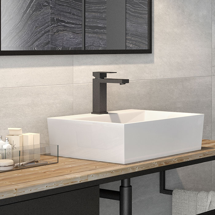 Besco Umyvadlová baterie Modern II / Varium II UB B Černá mat - Obrázek 2