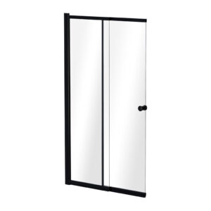 Besco Vanová zástěna s posuvným dílem EASY SLIDE BLACK 100150 (100x150 cm | Transparent)