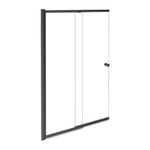 Besco Vanová zástěna s posuvným dílem EASY SLIDE GUN METAL 100150 (100x150 cm | Transparent)