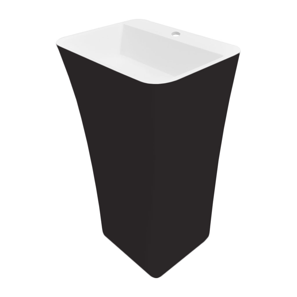 Besco Volně stojící umyvadlo z litého mramoru Assos S-Line BW UM VS-OPB 52x41x84 cm