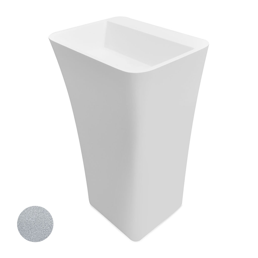 Besco Volně stojící umyvadlo z litého mramoru Assos S-Line Glam S UM VS 52x41x84 cm