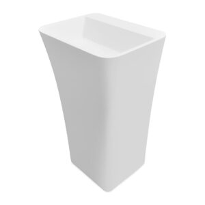 Besco Volně stojící umyvadlo z litého mramoru Assos S-Line UM VS 52x41x84 cm