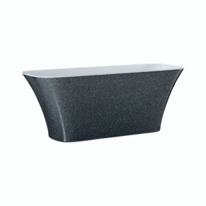 Besco Volně stojící vana z litého mramoru Assos S-Line Glam 160x70 Barva: Bílá/grafit