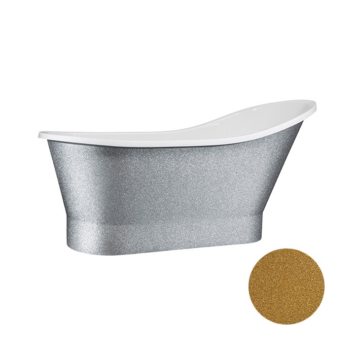Besco Volně stojící vana z litého mramoru Gloria Glam G 150x67 (160x67