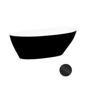 Besco Volně stojící vana z litého mramoru Goya BW 140x62 (160x70