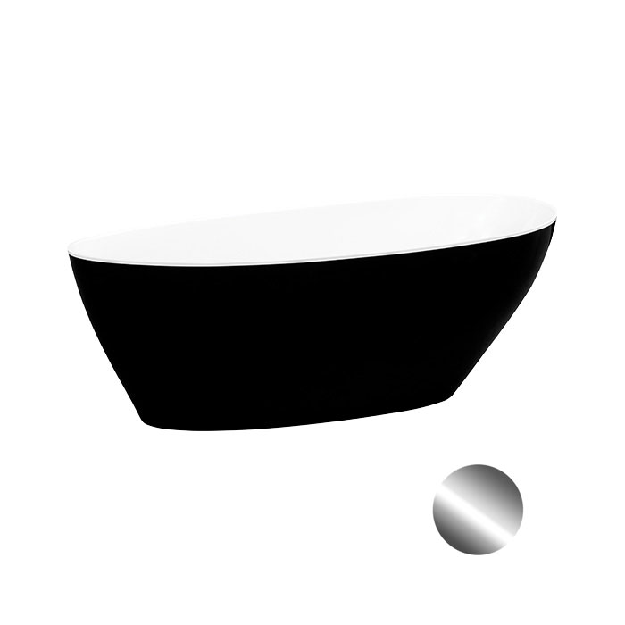 Besco Volně stojící vana z litého mramoru Goya BW 140x62 (160x70