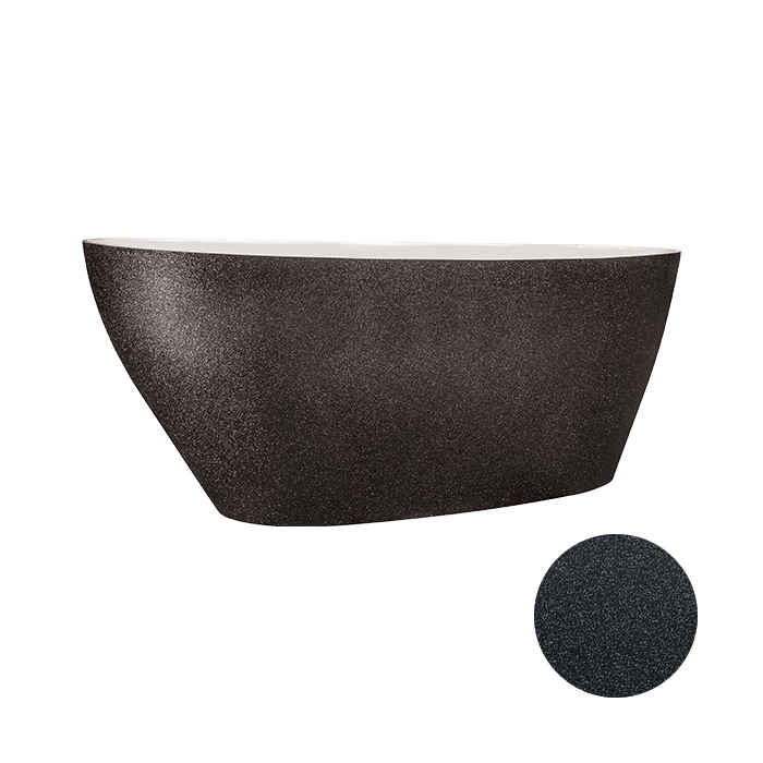 Besco Volně stojící vana z litého mramoru Goya Glam 140x62 (160x70