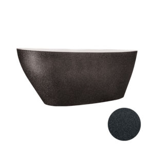 Besco Volně stojící vana z litého mramoru Goya Glam 140x62 (160x70