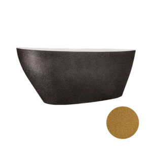 Besco Volně stojící vana z litého mramoru Goya Glam 140x62 (160x70
