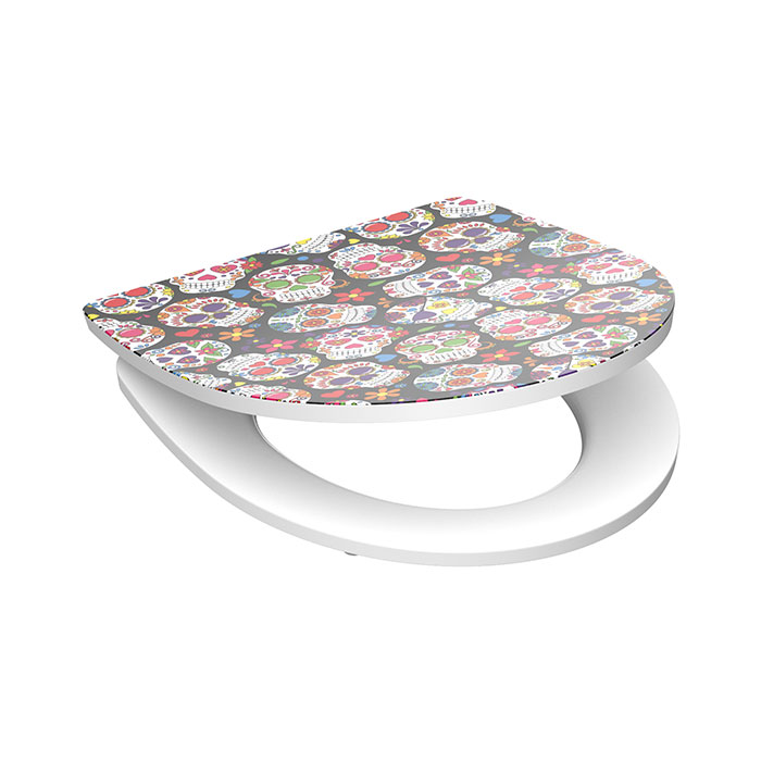 Eisl Sanitär WC prkénko Duroplast Soft Close Crazy Skull High Gloss 82586 - Obrázek 2