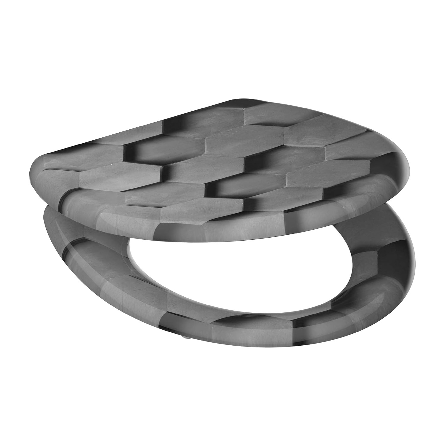 Eisl Sanitär WC prkénko Duroplast Soft Close Hexagons 82392 - Obrázek 2