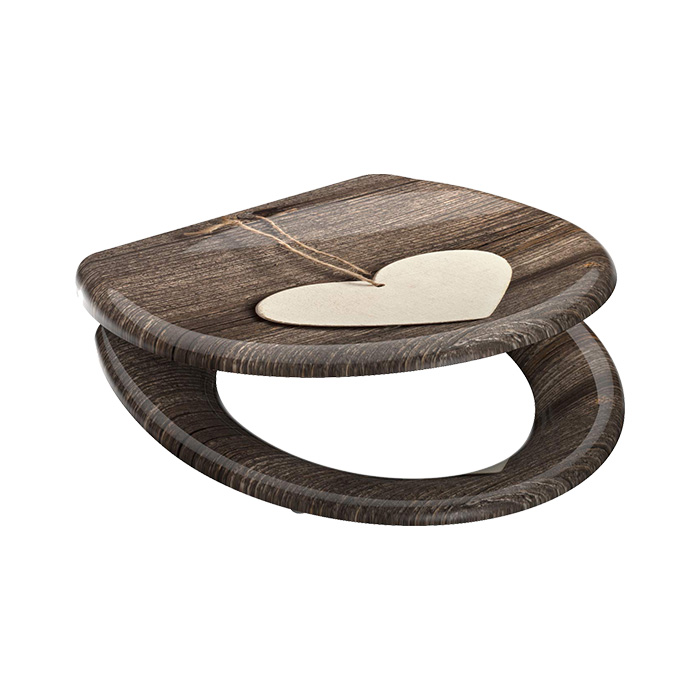 Eisl Sanitär WC prkénko Duroplast Soft Close Wood Heart 82377 - Obrázek 2