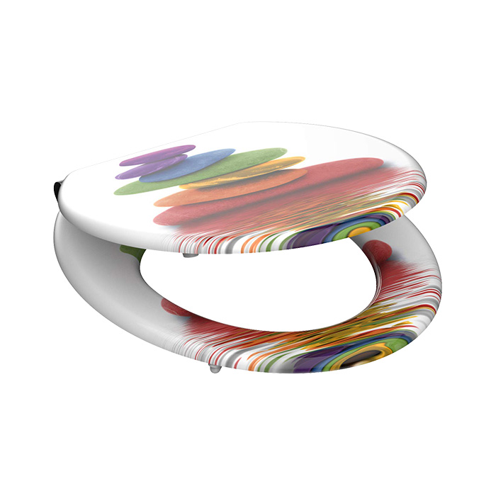 Eisl Sanitär WC prkénko MDF Soft Close Colorful Stones 80120 - Obrázek 2