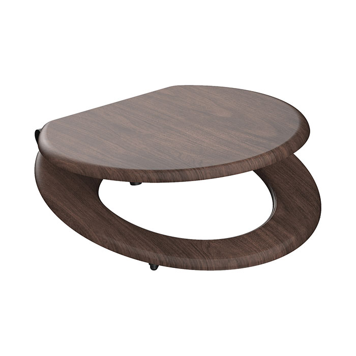 Eisl Sanitär WC prkénko MDF Soft Close Dark Wood 80193 - Obrázek 2