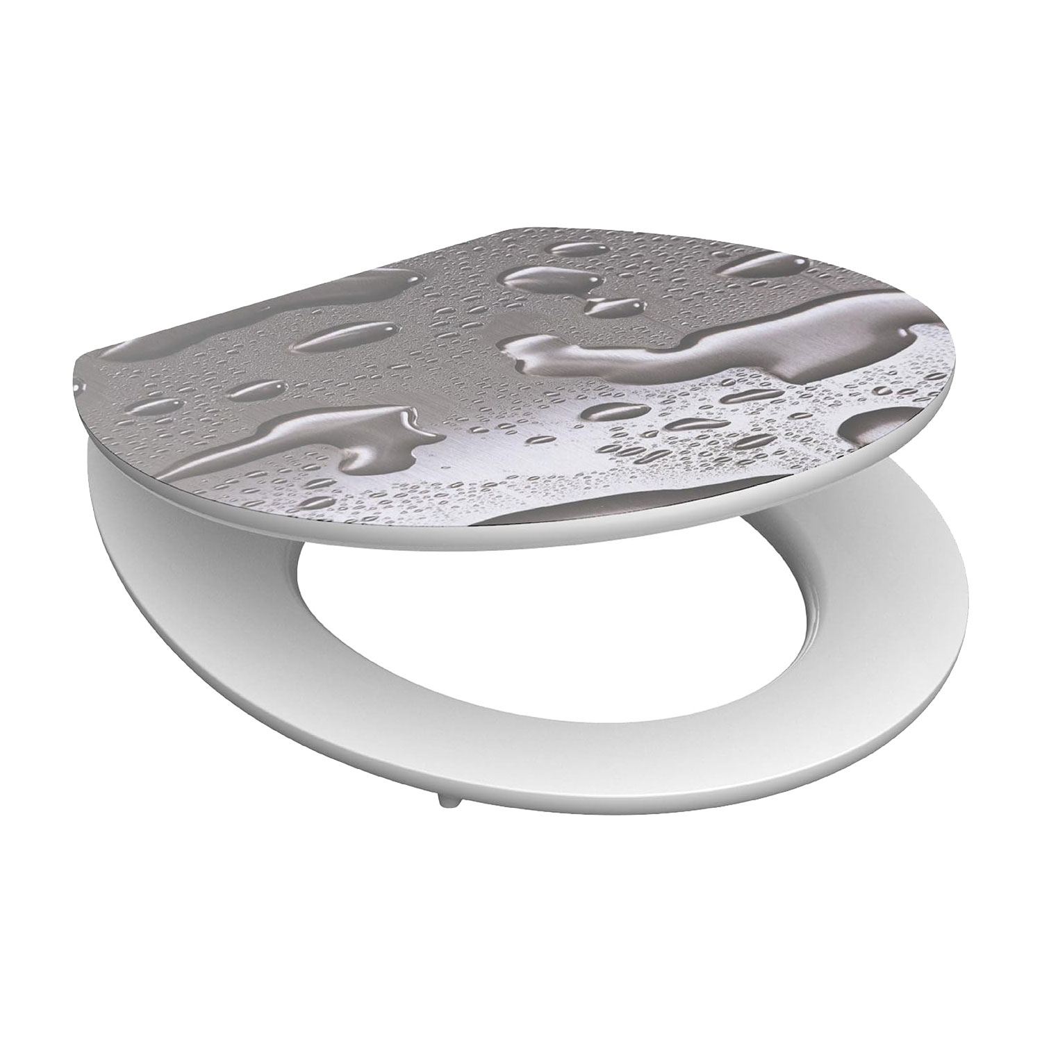 Eisl Sanitär WC prkénko MDF Soft Close Grey Steel High Gloss 80523 - Obrázek 2