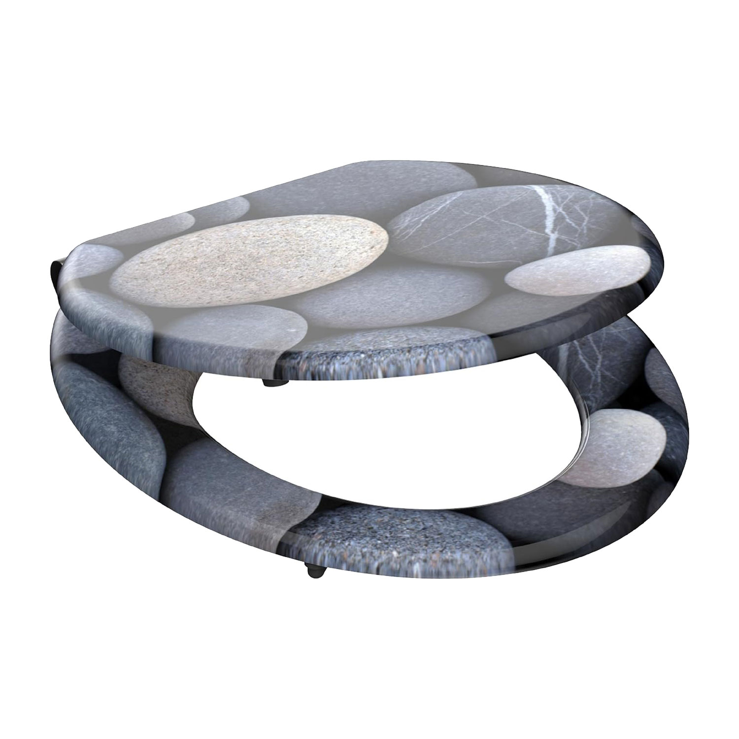 Eisl Sanitär WC prkénko MDF Soft Close Grey Stones 80130 - Obrázek 2