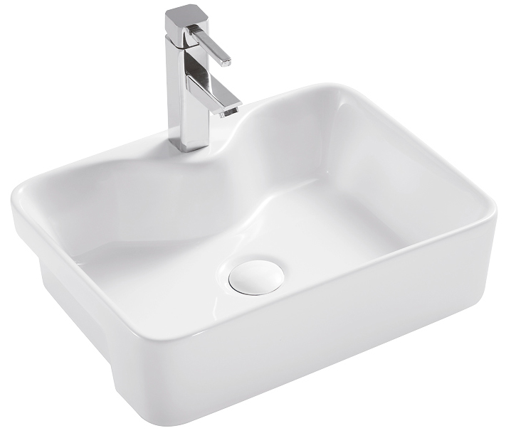 Hydroland Keramické umyvadlo na desku Andromeda 48x37 cm