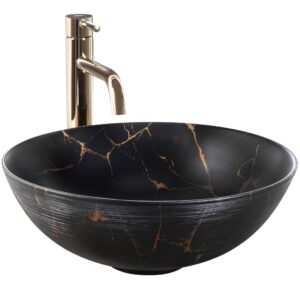 Keramické umyvadlo na desku REA STELLA BLACK MARBLE BRUSH 35