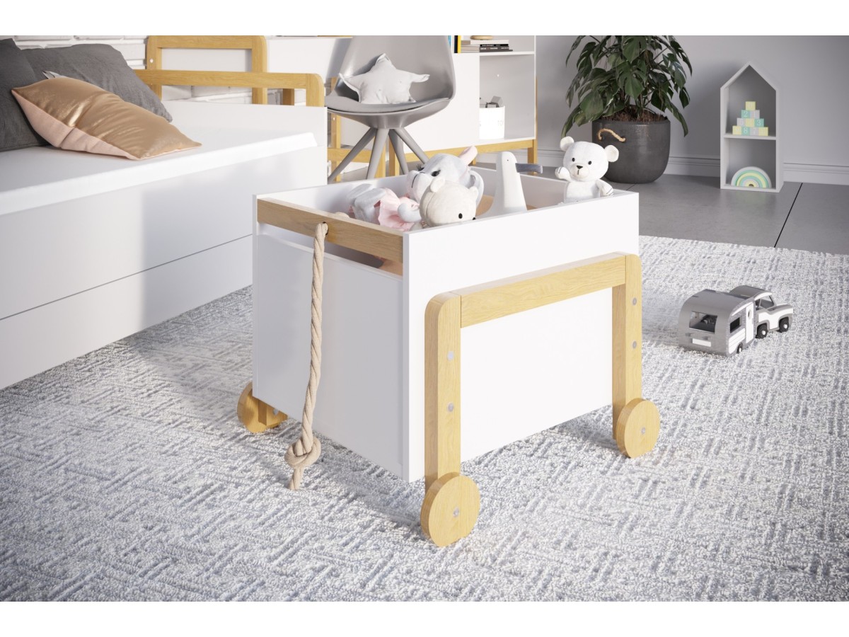 Kocot kids Dětský úložný box Victor 60 cm bílý - Obrázek 2