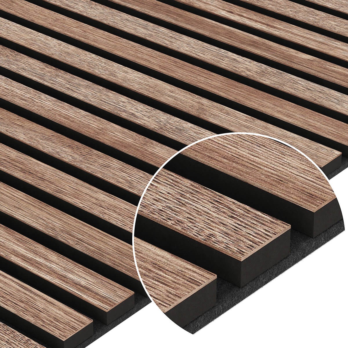 Lameo Akustický dýhovaný panel 3D - americký ořech 60x60cm - Obrázek 2