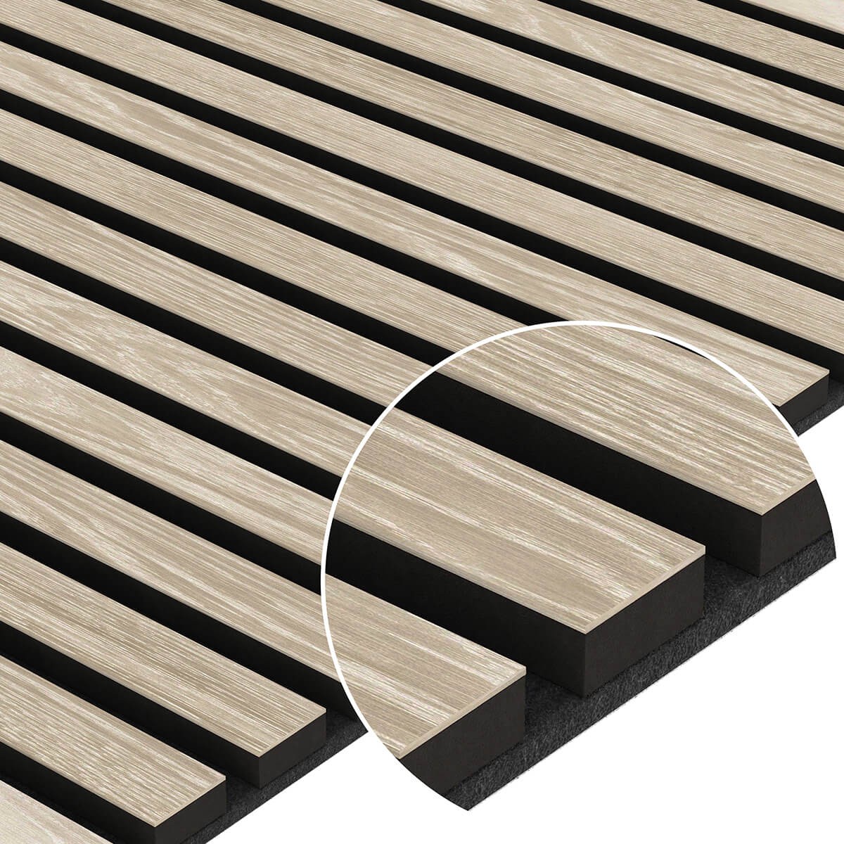 Lameo Akustický dýhovaný panel 3D - bílý dub 60x60cm - Obrázek 2