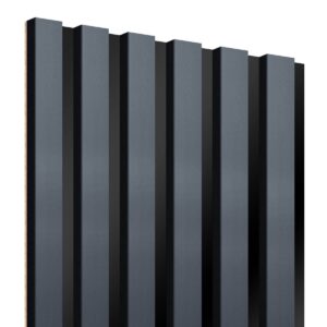 Lameo Dřevěné lamely na černé HDF desce - antracit 30x275cm