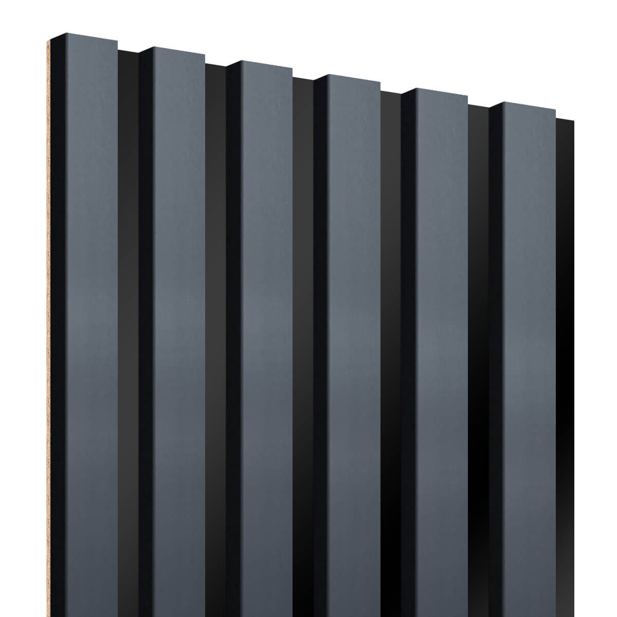 Lameo Dřevěné lamely na černé HDF desce - antracit 30x275cm