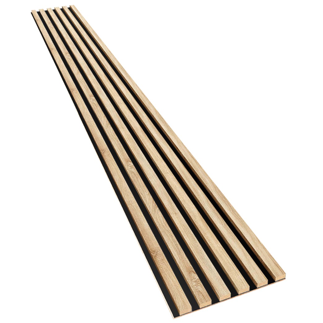 Lameo Dřevěné lamely na černé HDF desce - dub sonoma 30x275cm - Obrázek 2