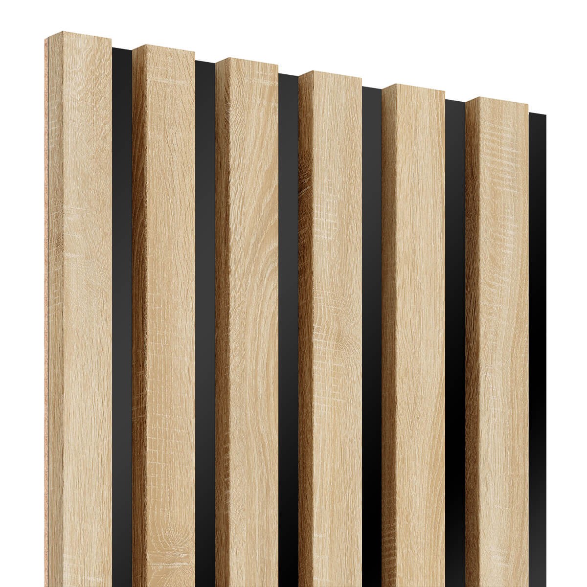 Lameo Dřevěné lamely na černé HDF desce - dub sonoma 30x275cm
