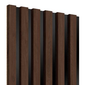 Lameo Dřevěné lamely na černé HDF desce - ořech 30x275cm