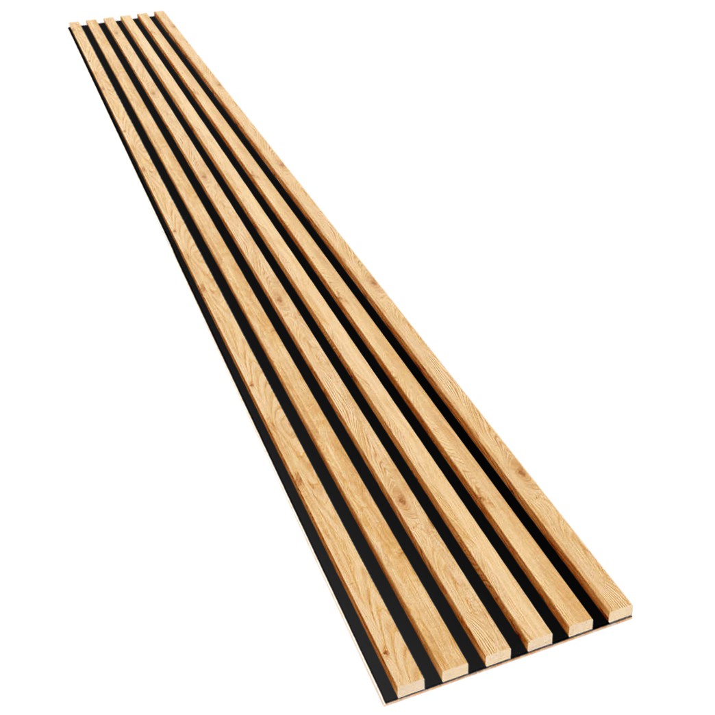 Lameo Dřevěné lamely na černé HDF desce - přírodní dub 30x275cm - Obrázek 2