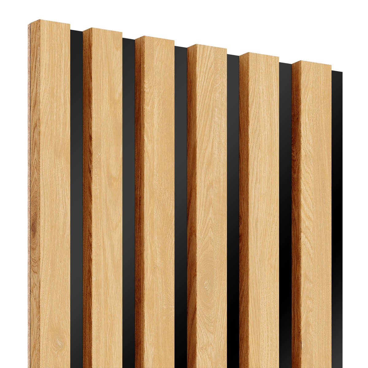 Lameo Dřevěné lamely na černé HDF desce - přírodní dub 30x275cm