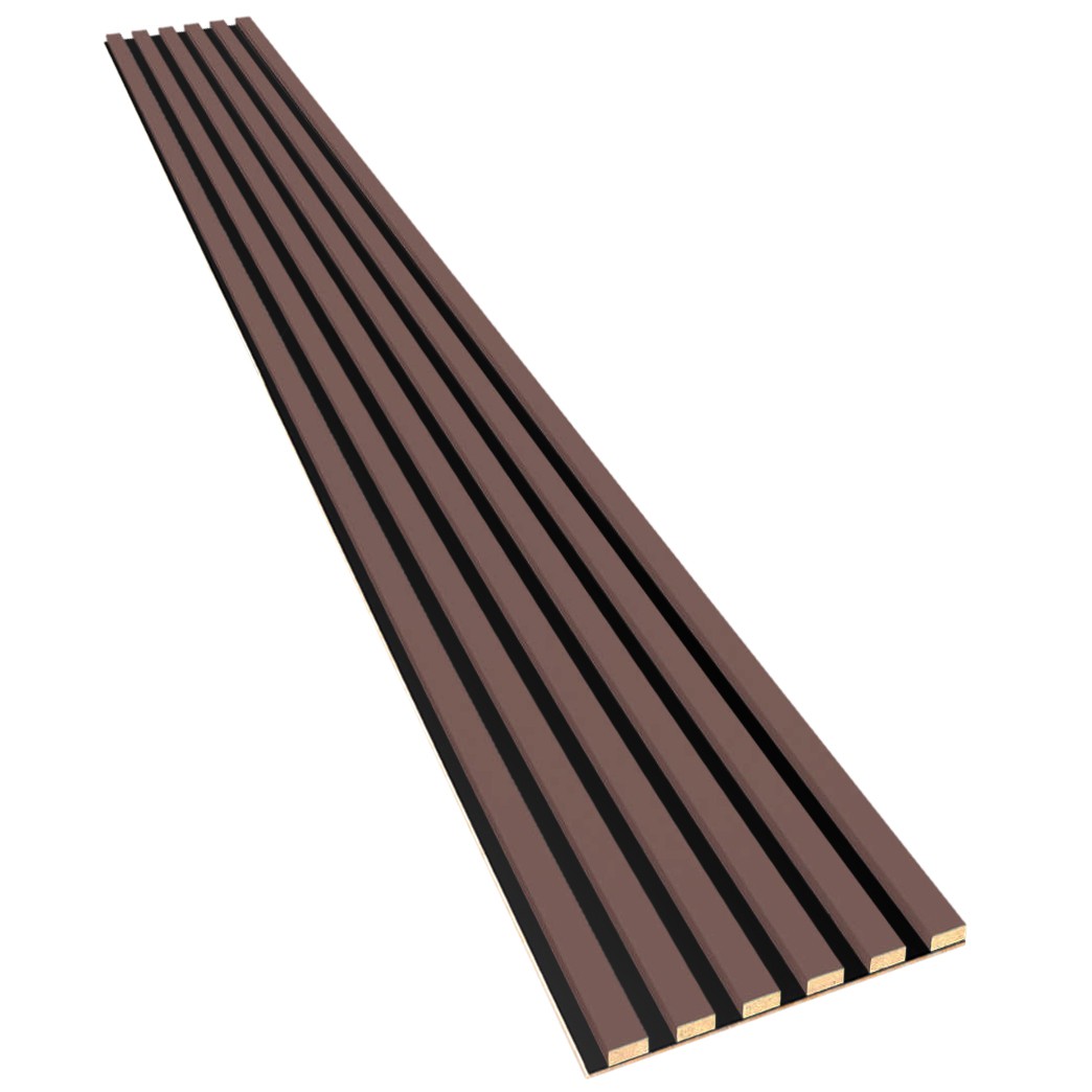 Lameo Dřevěné lamely na černé HDF desce - růžový 30x275cm - Obrázek 2